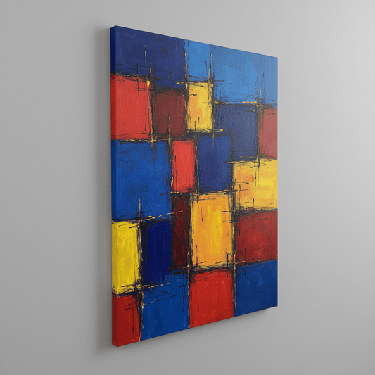 Abstract Color Block Wall Art - RANDOMH3ROSinc