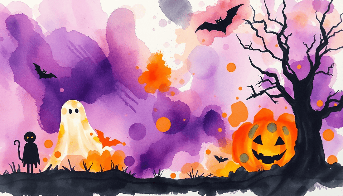 Transform Your Space with Halloween Abstract Watercolor Paintings - RANDOMH3ROSinc