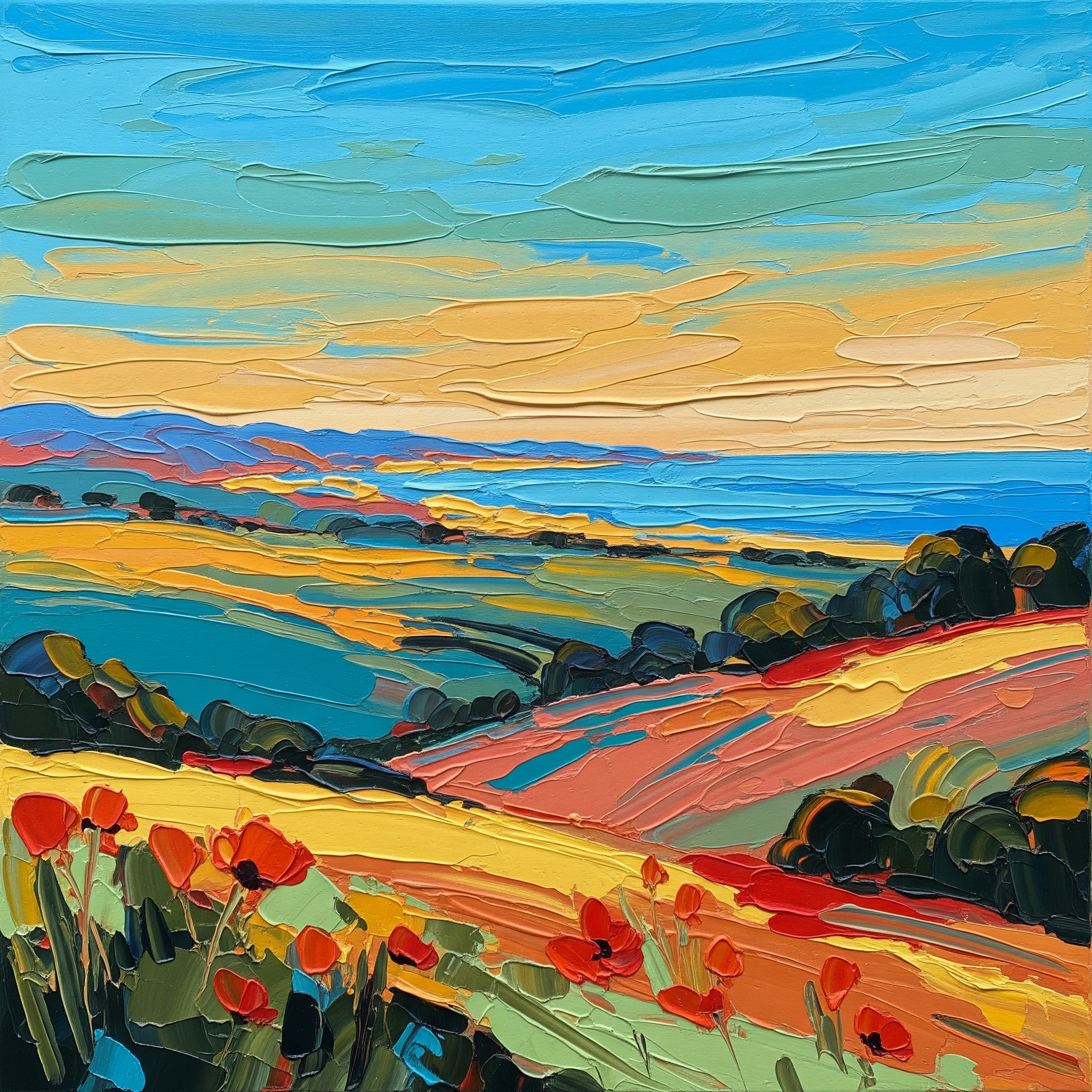 Abstract Chaparral Creek — Landscape Wall Art Print - RANDOMH3ROSinc