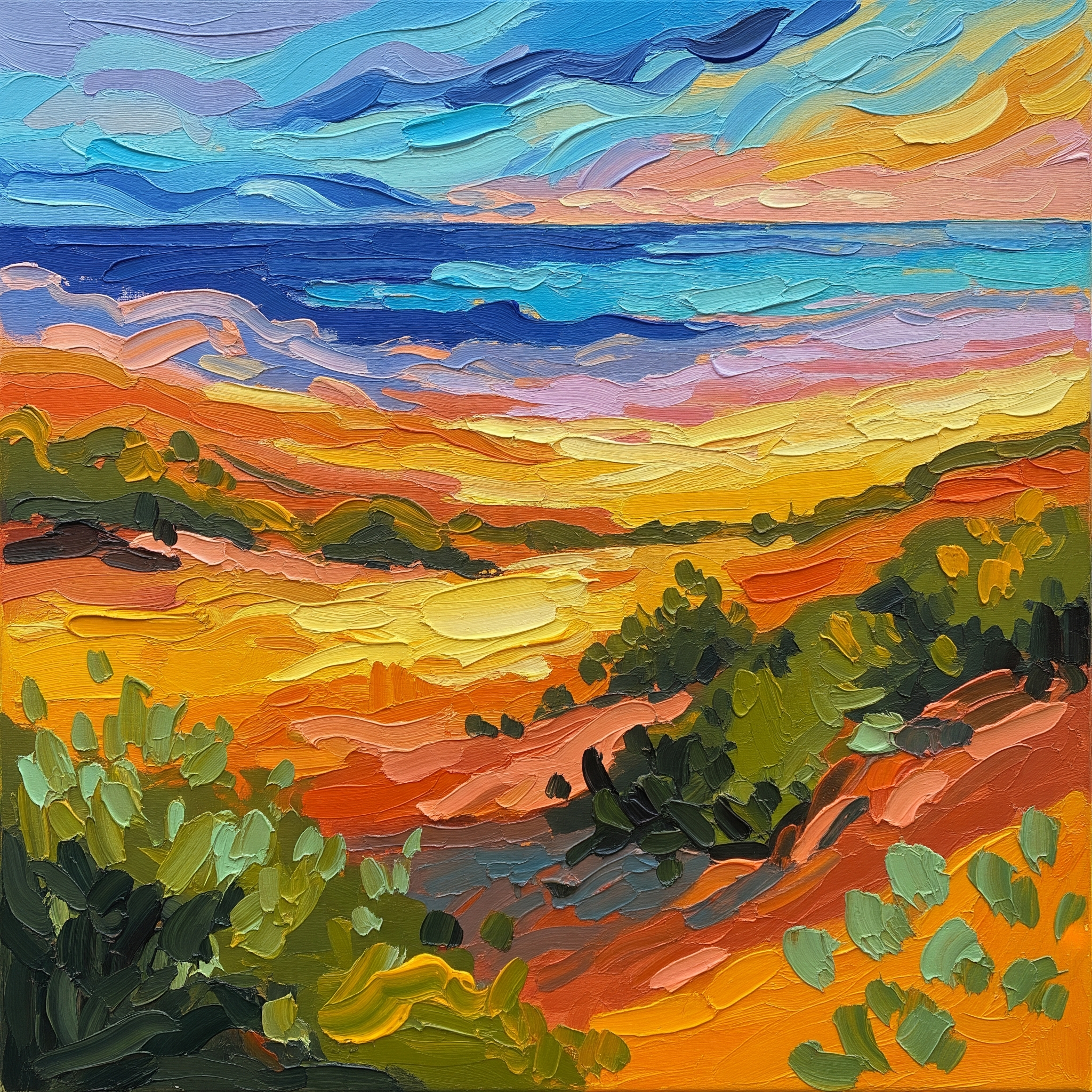 Abstract Coastal Drip — Landscape Wall Art Print - RANDOMH3ROSinc