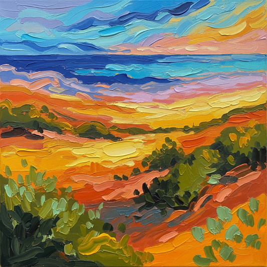 Abstract Coastal Drip — Landscape Wall Art Print - RANDOMH3ROSinc