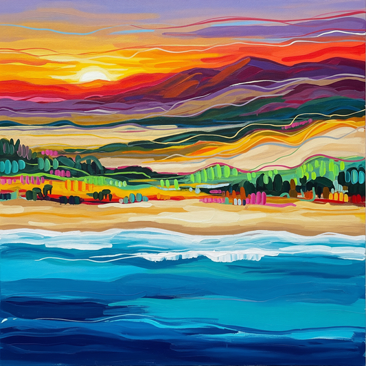 Abstract Desert Geometry — Landscape Wall Art Print - RANDOMH3ROSinc