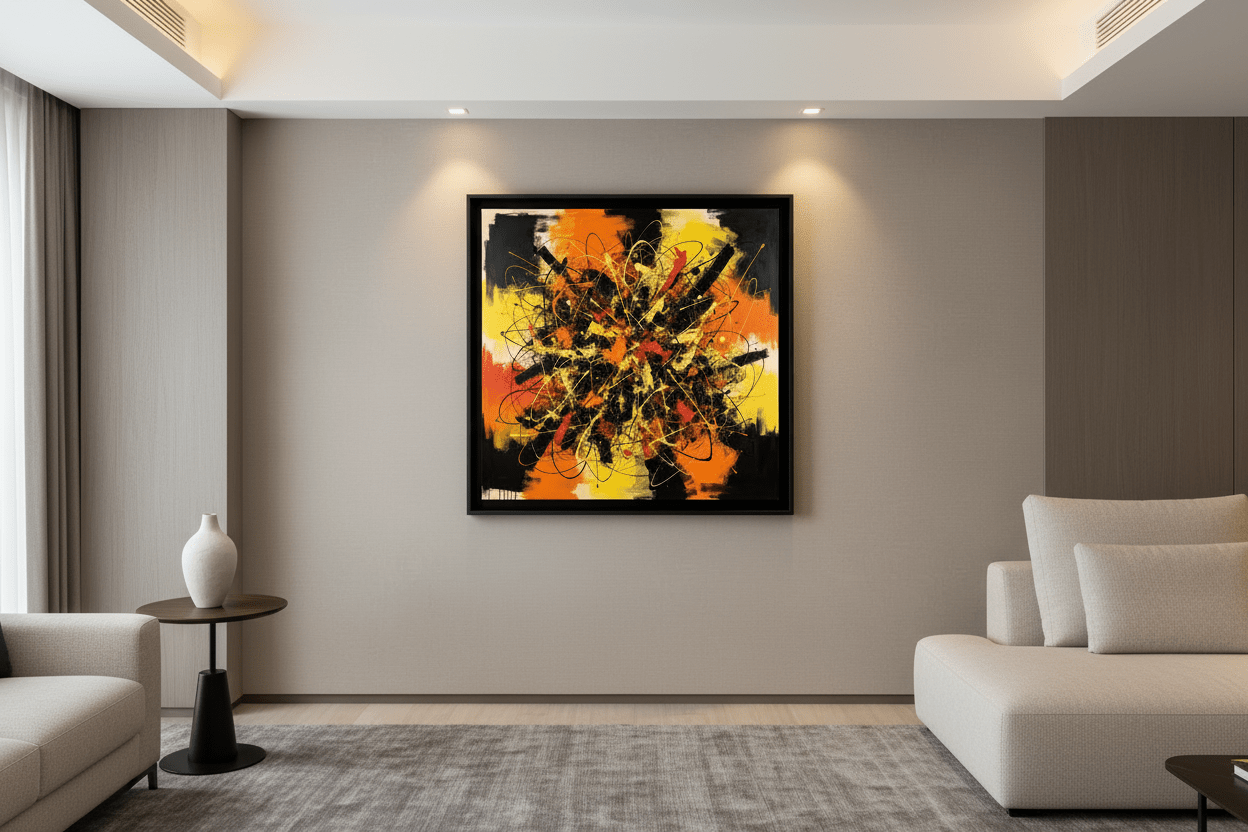 Abstract Midnight Tide —Wall Art Print - RANDOMH3ROSinc