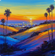 Abstract Sunset Bay Abstract — Cityscape Wall Art Print - RANDOMH3ROSinc