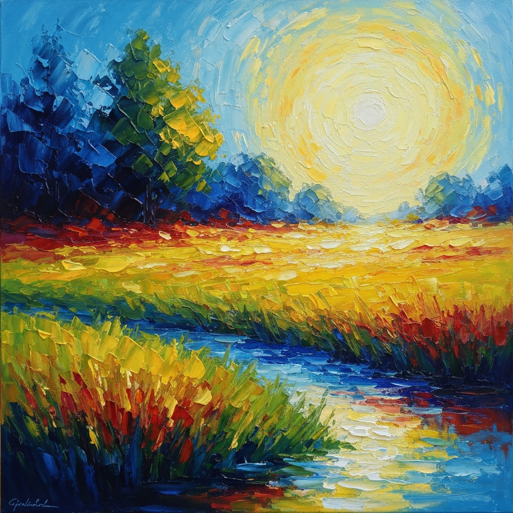 Abstract Twilight Valley — Landscape Wall Art Print - RANDOMH3ROSinc