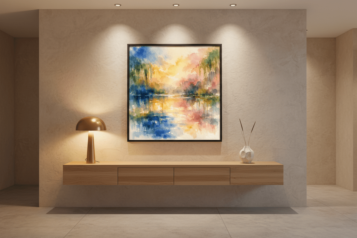 Abstract Watercolor Aqua Drift — Wall Art Print - RANDOMH3ROSinc