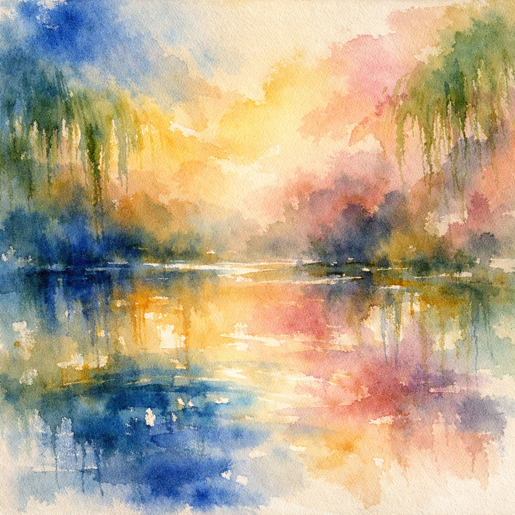 Abstract Watercolor Aqua Drift — Wall Art Print - RANDOMH3ROSinc