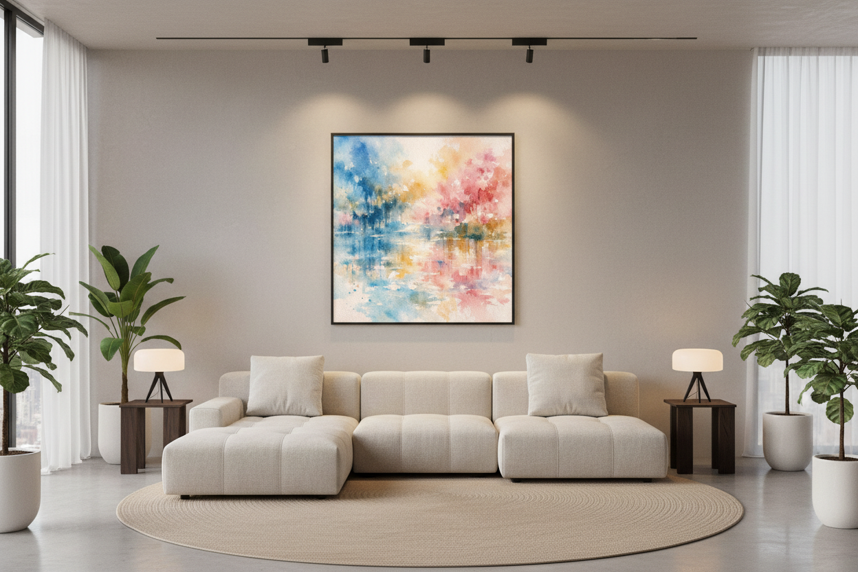 Pastel Watercolor Dreamscape – Soft Abstract Wall Art Print RANDOMH3ROSinc