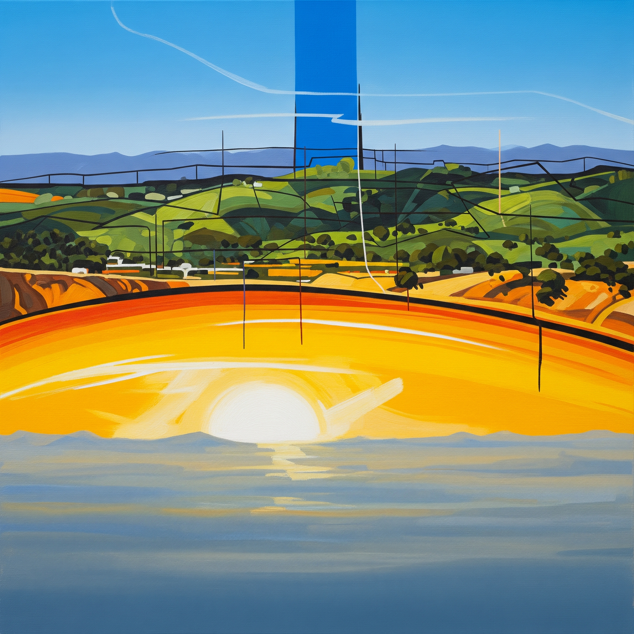 Golden Mesa Sunset — Landscape Wall Art Print RANDOMH3ROSinc