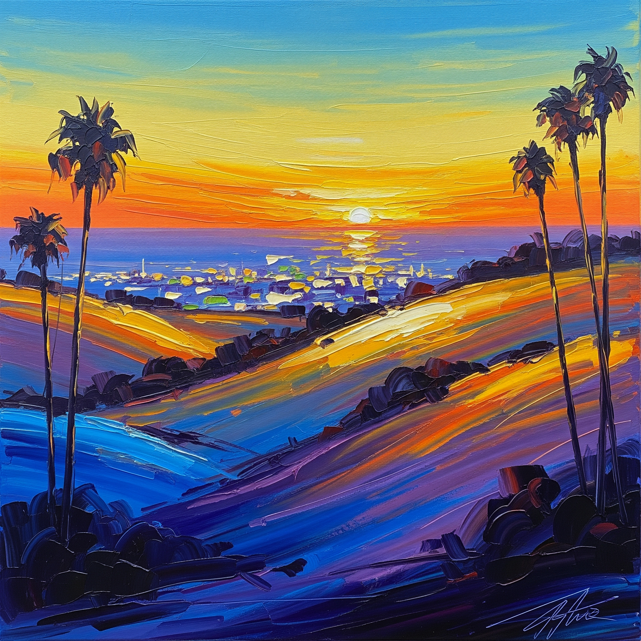 Radiant Meadow — Landscape Wall Art Print RANDOMH3ROSinc