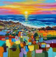 Desert Bloom Horizon — Landscape Wall Art Print RANDOMH3ROSinc