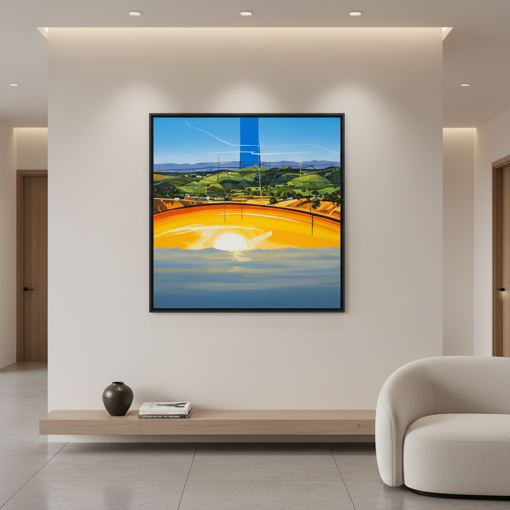 Golden Mesa Sunset — Landscape Wall Art Print RANDOMH3ROSinc
