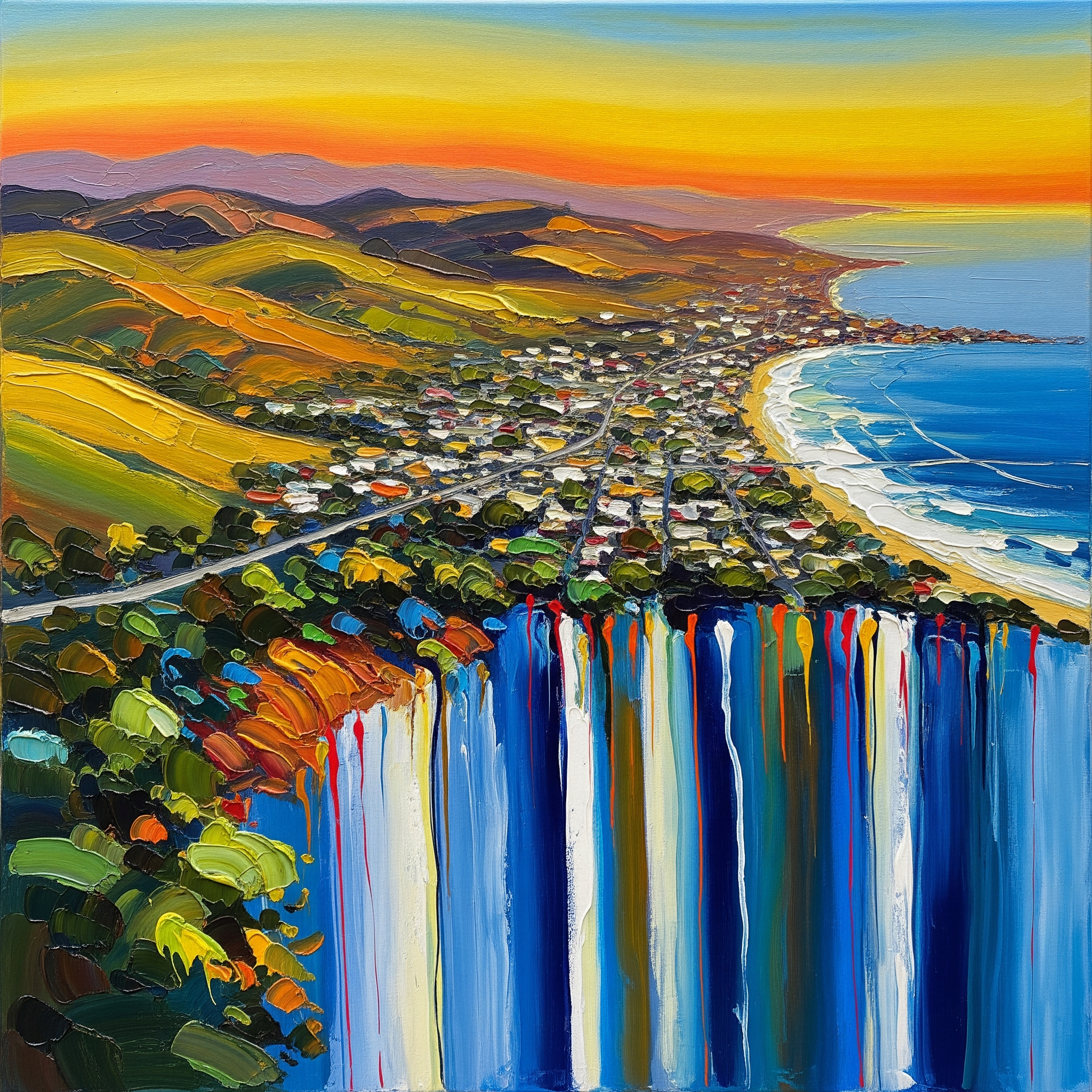 Ocean Bluff Reverie — Landscape Wall Art Print RANDOMH3ROSinc