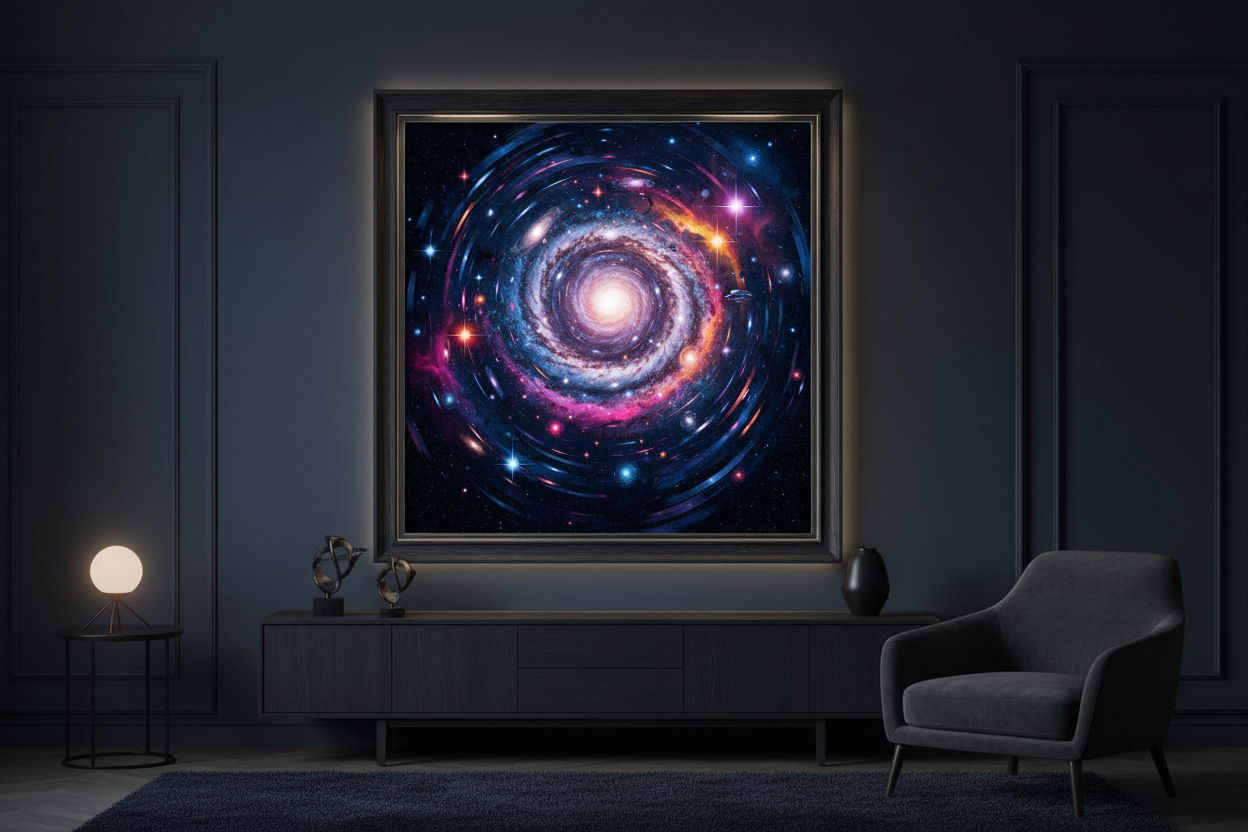 Cosmic Spiral Galaxy with Black Holes RANDOMH3ROSinc