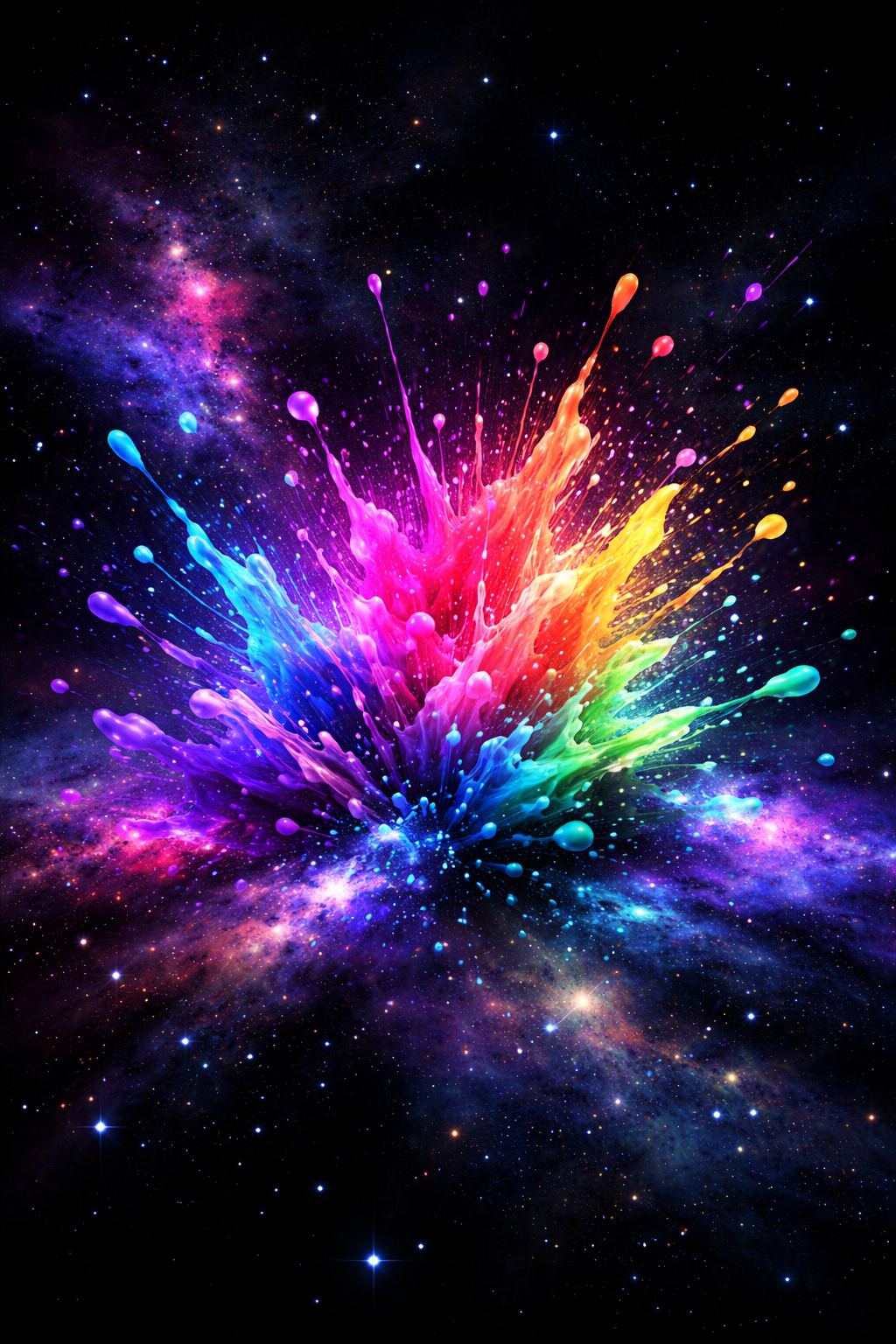 Neon Splash — Abstract Wall Art Print RANDOMH3ROSinc